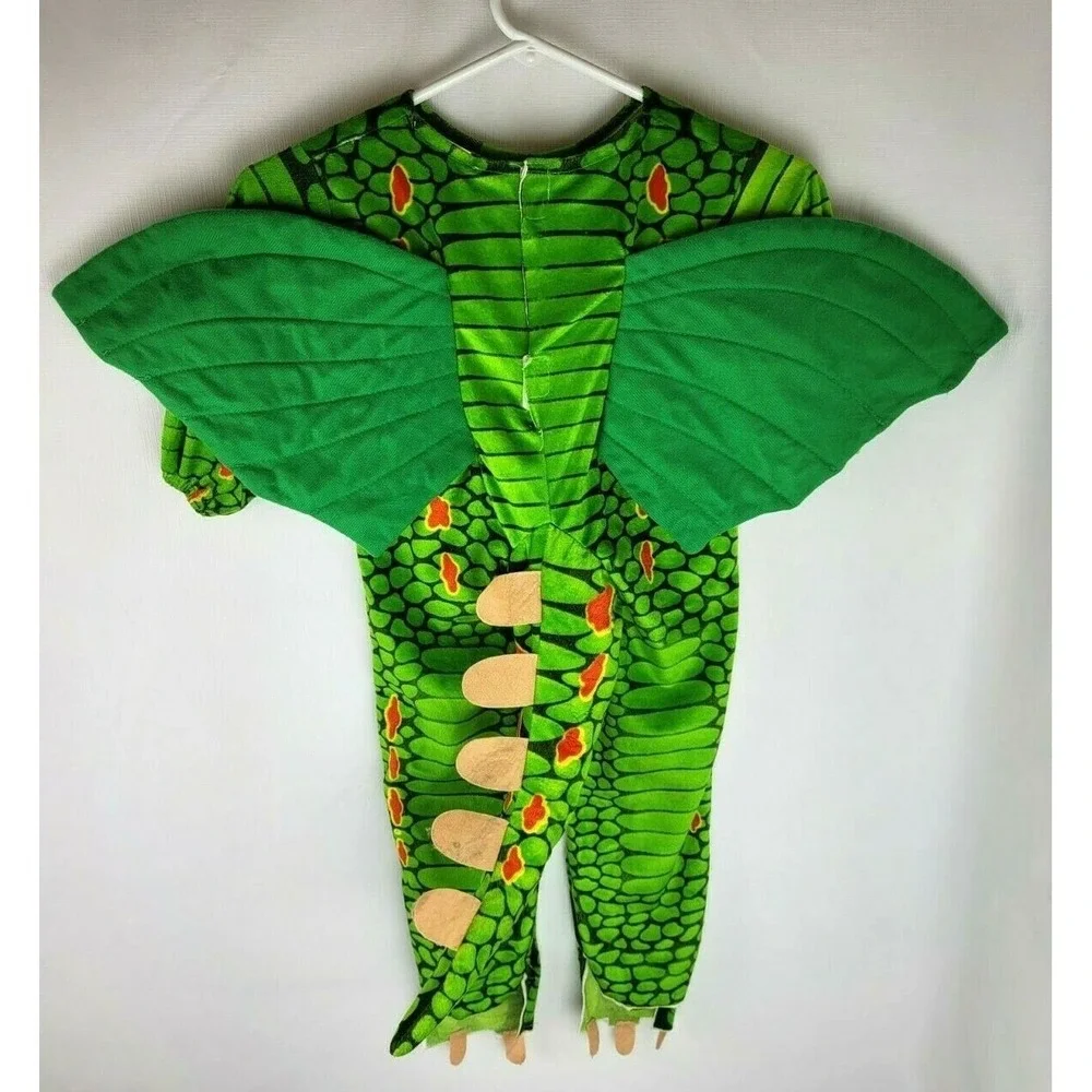 Dinosaur Dragon Costume Child Winged Green Ages 2-4 Large Halloween Dress Up